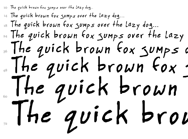 BigHonk handwriting font waterfall
